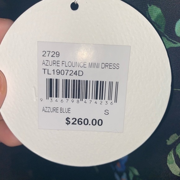 NEW TALULAH Azure Flounce Plunge Neck Mini Dress - Picture 10 of 10